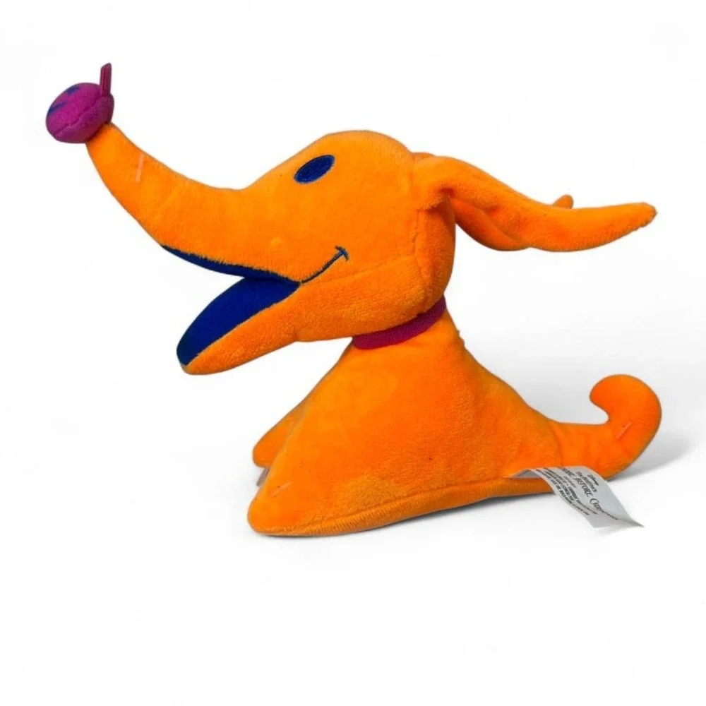 Disney‎ Nightmare Before Christmas Zero Neon Orange Plush 9